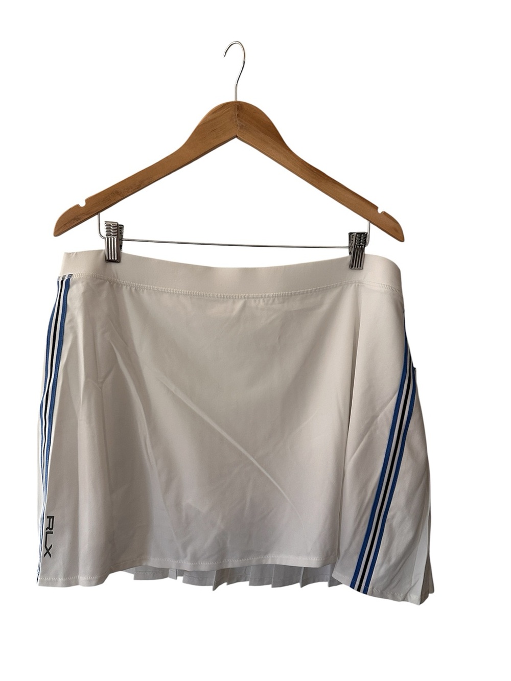 RLX Ralph Lauren White Skort with Blue Side Stripes